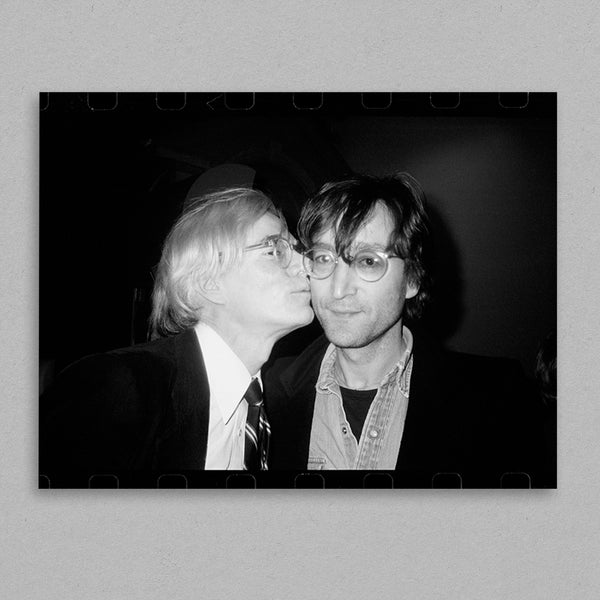 Andy Warhol Kissing John Lennon by Christopher Makos ...